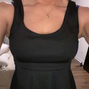 Fun little black dress NWT- scalloped bottom